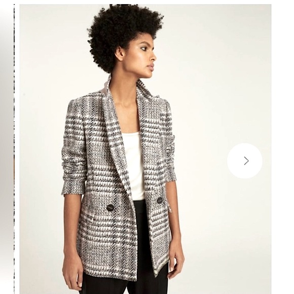 NEW REISS Hailey Checked Double Breasted Blazer size 4